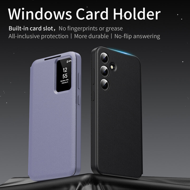 Husa tip carte Samsung Galaxy A16 5G SmartView Series, negru