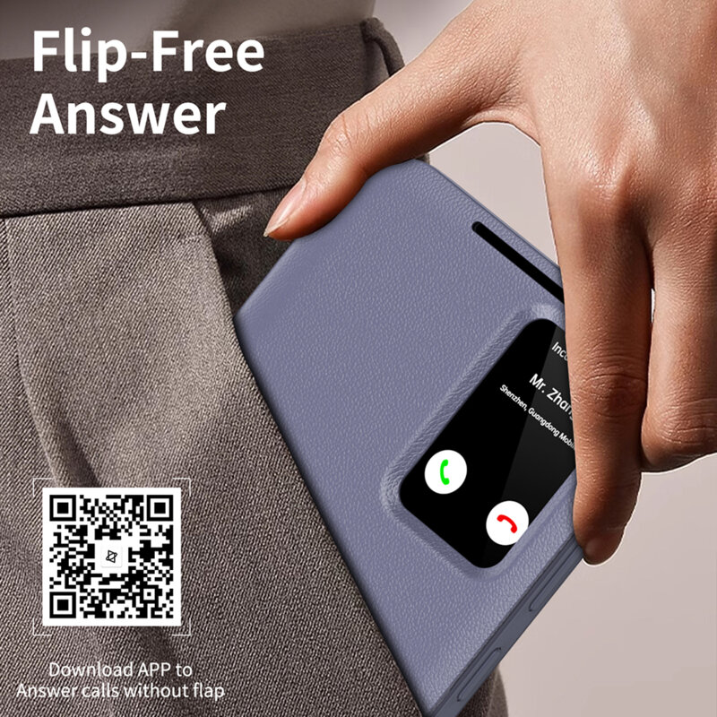 Husa tip carte Samsung Galaxy S25 FE SmartView Series, mov