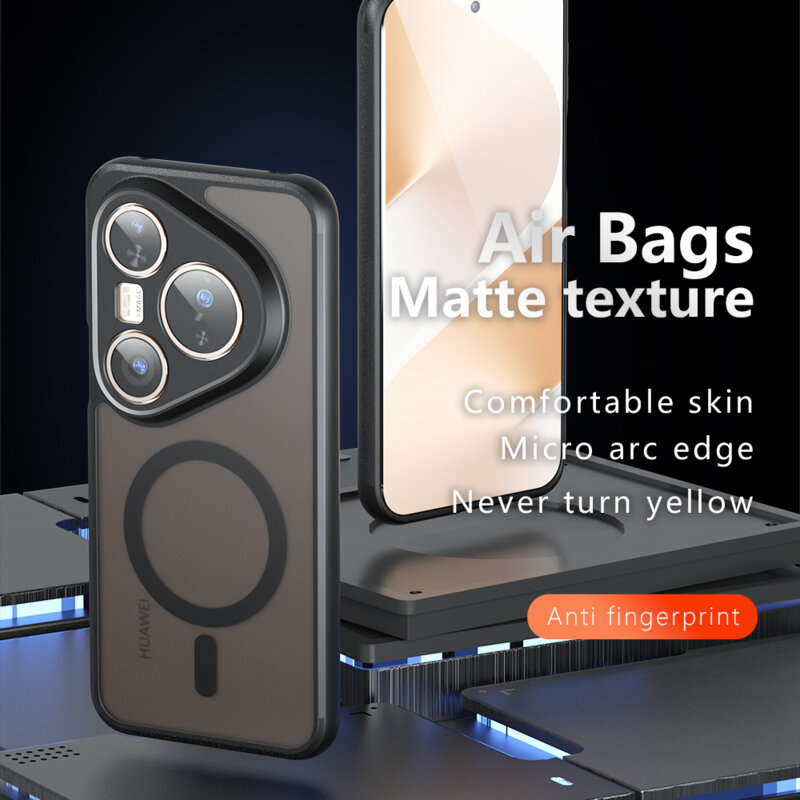 Husa Huawei Pura 80 Ultra Techsuit PureFrost MagSafe, negru frost