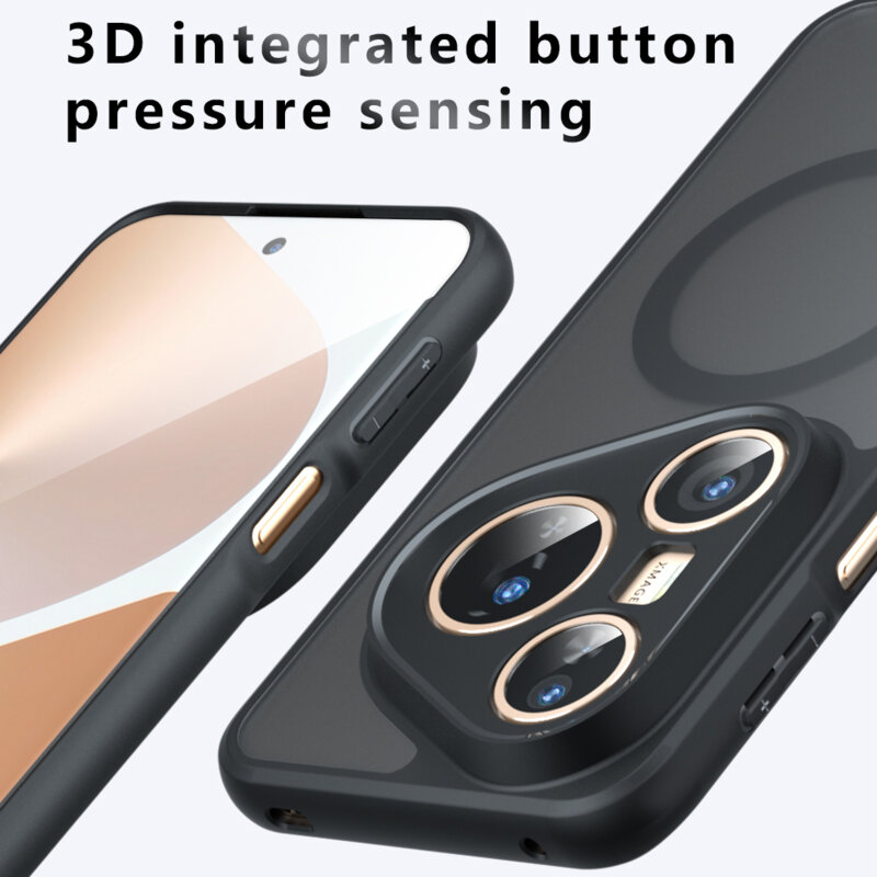 Husa Huawei Pura 80 Ultra Techsuit PureFrost MagSafe, negru frost