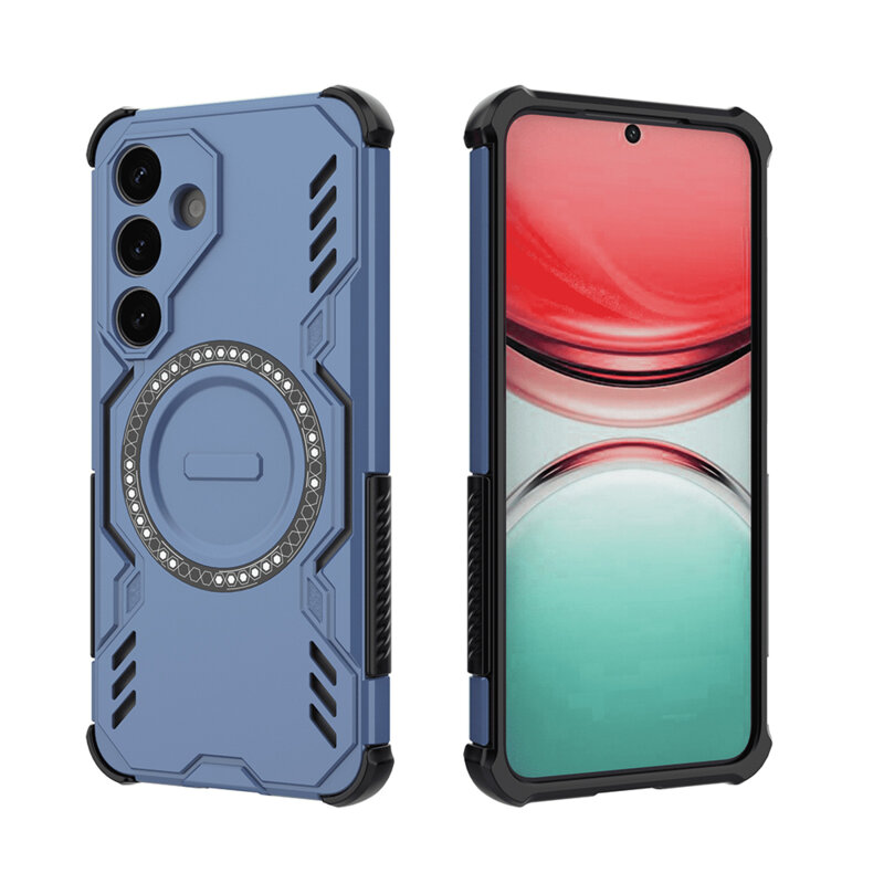 Husa Samsung Galaxy S25 FE Techsuit ArmorMag Case, albastru