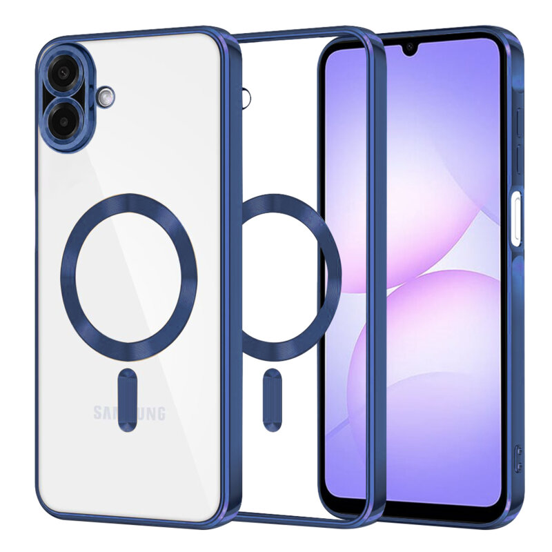 Husa premium Samsung Galaxy A07 4G Techsuit Luxury Crystal MagSafe, albastru