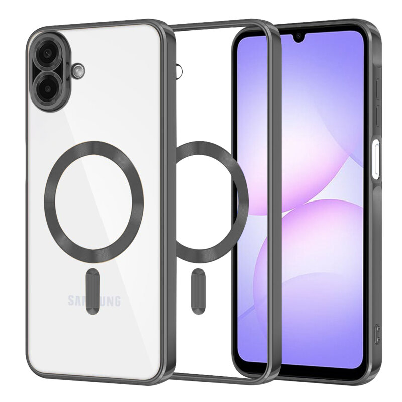 Husa premium Samsung Galaxy A07 4G Techsuit Luxury Crystal MagSafe, negru