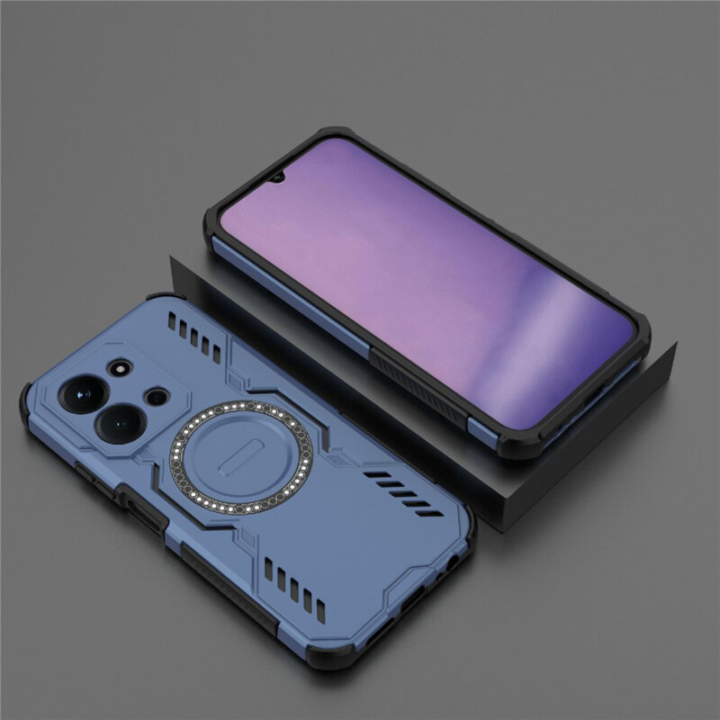 Husa Xiaomi Redmi 15C 5G Techsuit ArmorMag Case, albastru