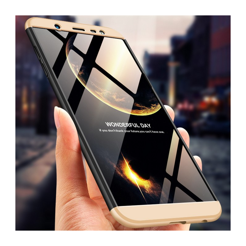 Husa Samsung Galaxy Note 8 GKK 360 Full Cover Negru-Auriu
