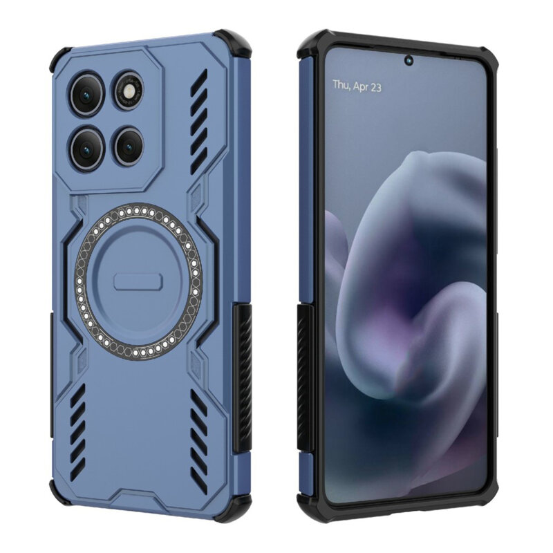 Husa Motorola Moto G86 Power Techsuit ArmorMag Case, albastru