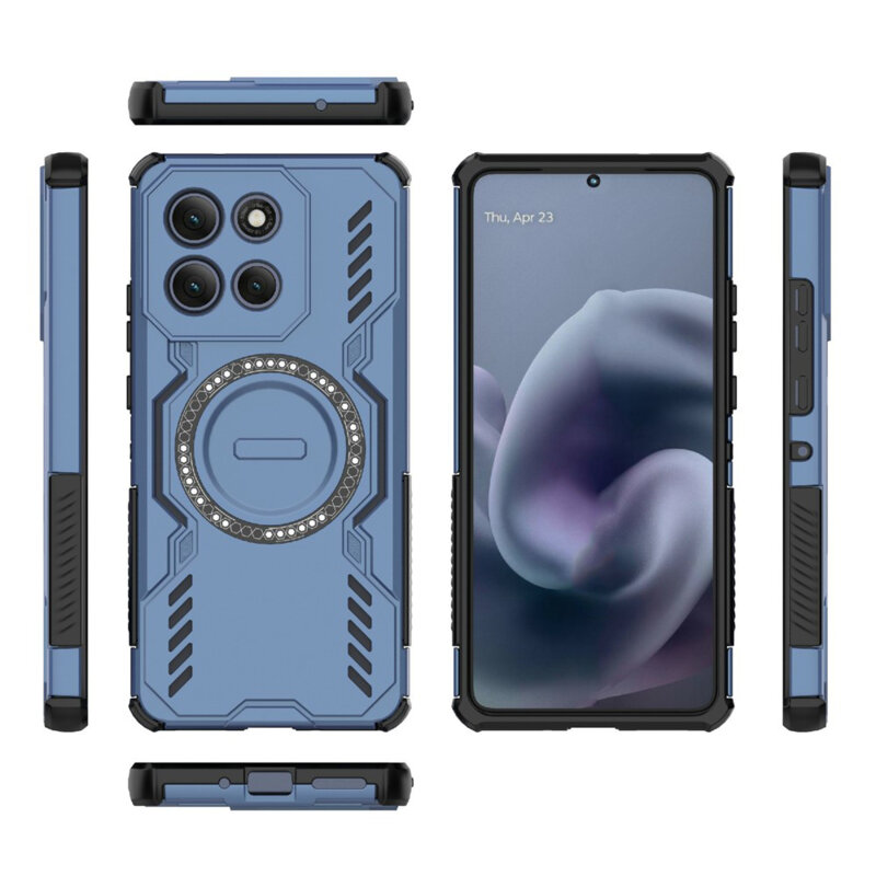 Husa Motorola Moto G86 Power Techsuit ArmorMag Case, albastru