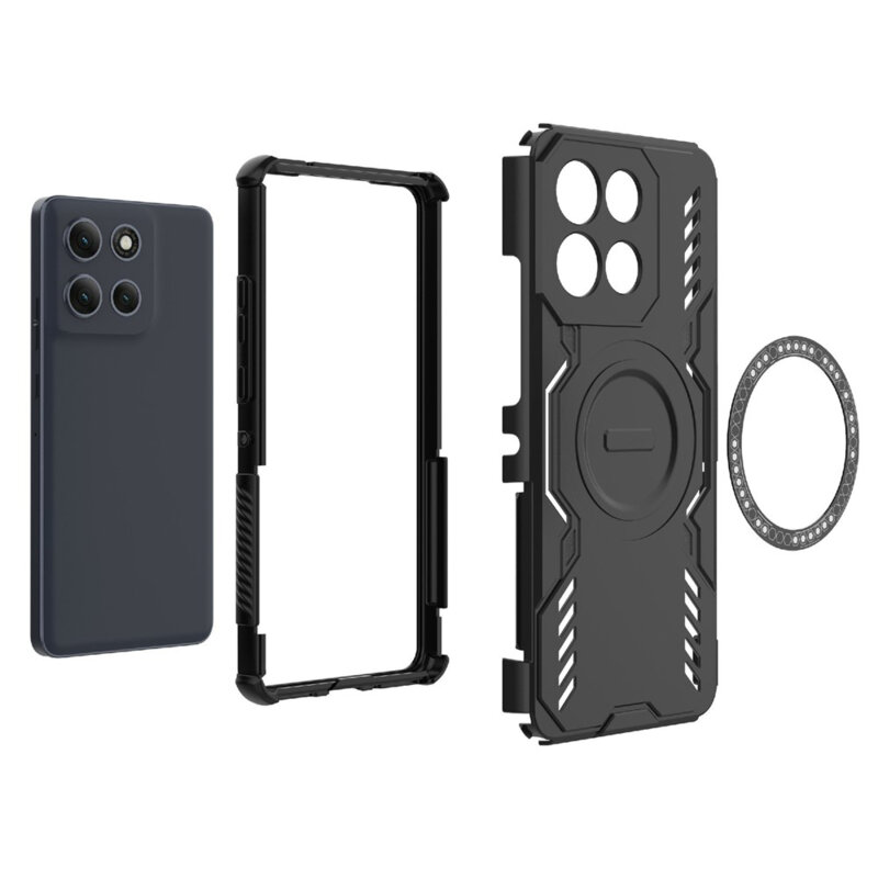 Husa Motorola Moto G86 Power Techsuit ArmorMag Case, negru