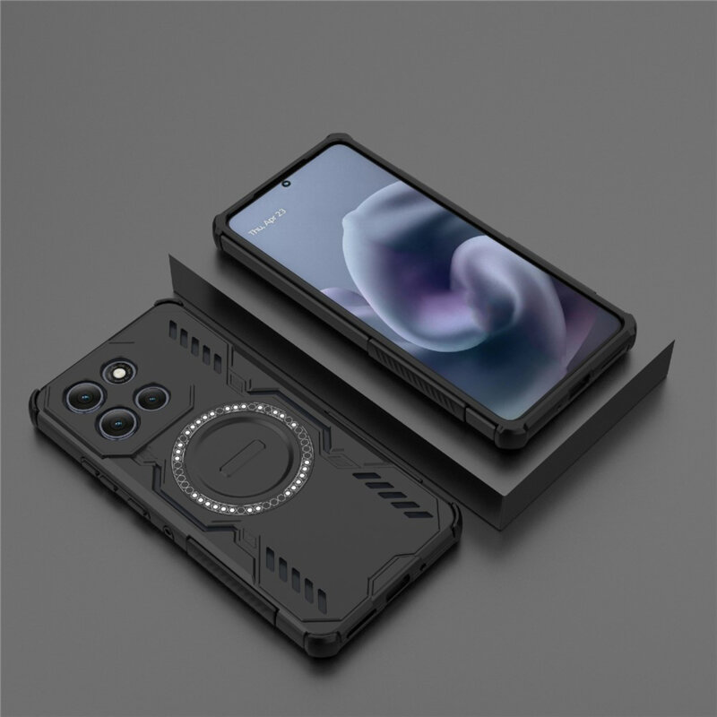 Husa Motorola Moto G86 Power Techsuit ArmorMag Case, negru