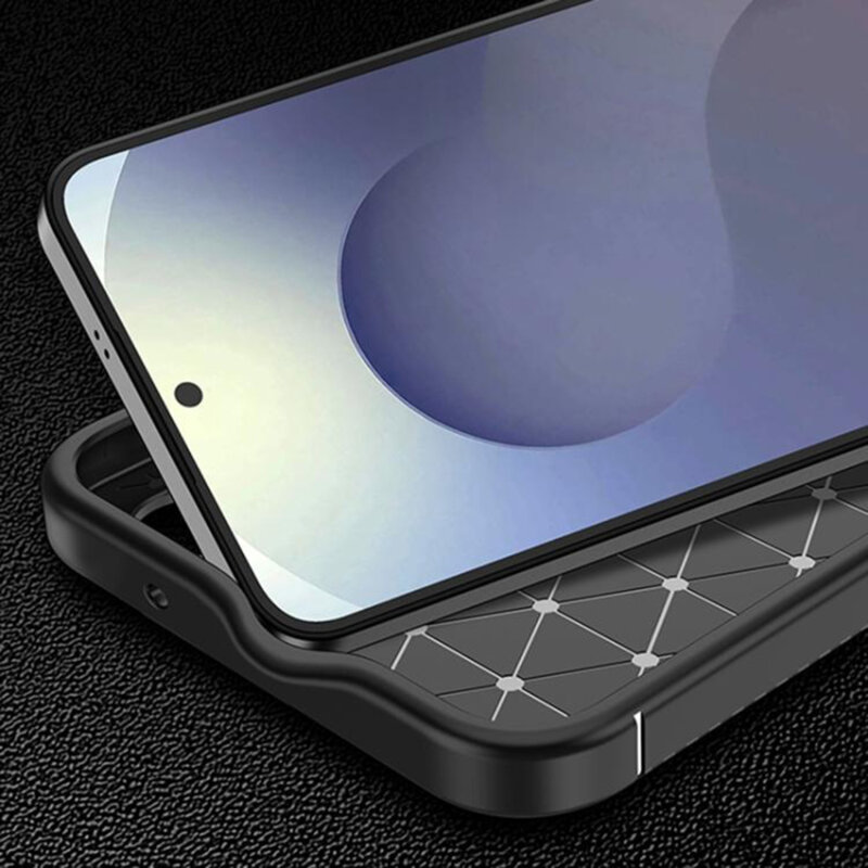 Husa Samsung Galaxy S25 FE Techsuit CarbonFiber, negru