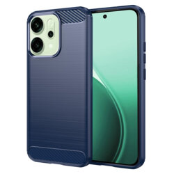 Husa Oppo Reno14 Techsuit Carbon Silicone, albastru