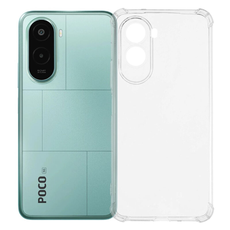 Husa Xiaomi Poco M7 4G Techsuit Shockproof Clear Silicone, transparenta