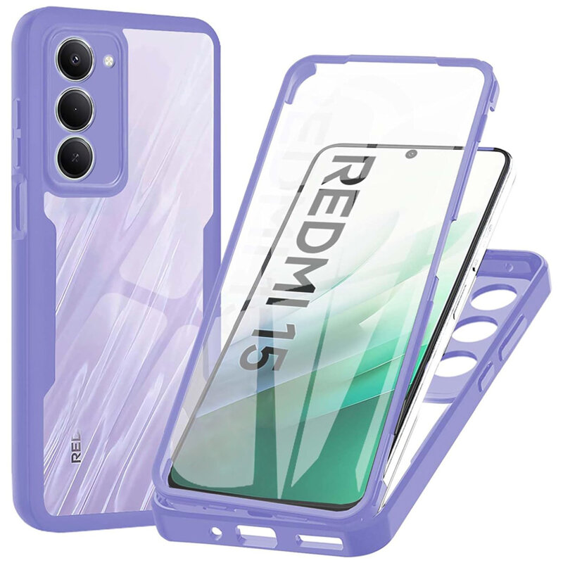 Husa 360° Xiaomi Redmi 15 4G Techsuit ColorVerse, mov