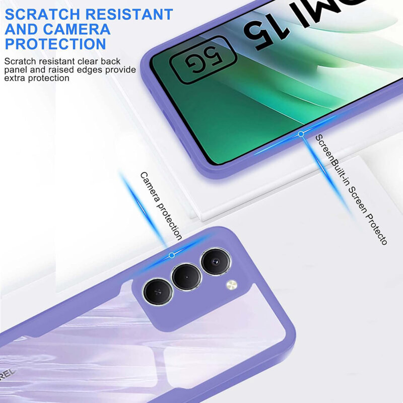 Husa 360° Xiaomi Redmi 15 4G Techsuit ColorVerse, mov