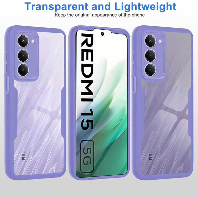 Husa 360° Xiaomi Redmi 15 5G Techsuit ColorVerse, mov