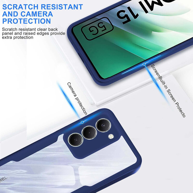 Husa 360° Xiaomi Redmi 15 5G Techsuit ColorVerse, albastru