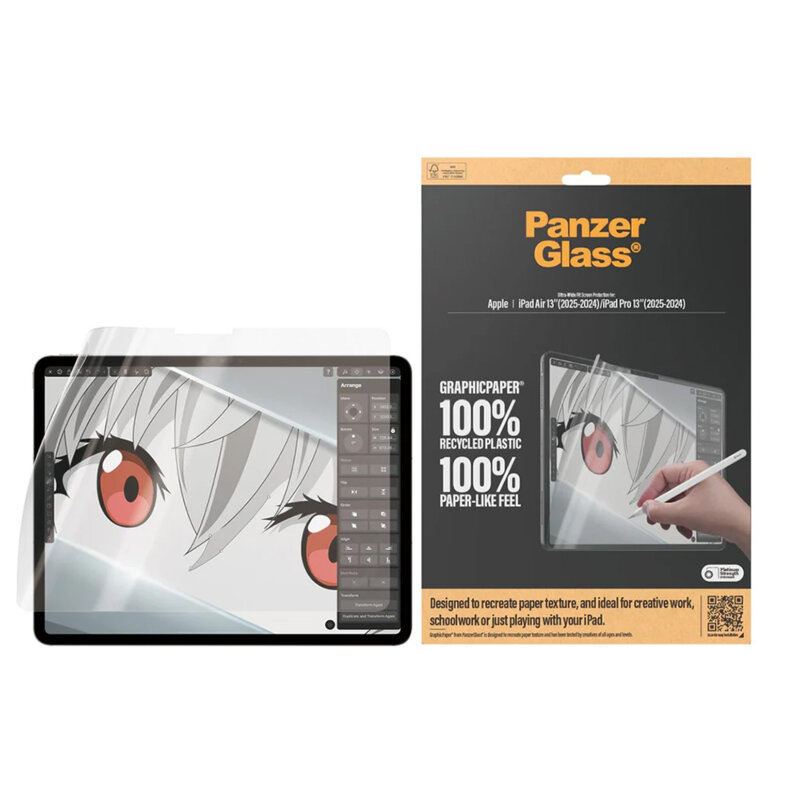 Folie iPad Air 13 (2025) PanzerGlass® Ultra-Wide Fit GraphicPaper®, transparenta