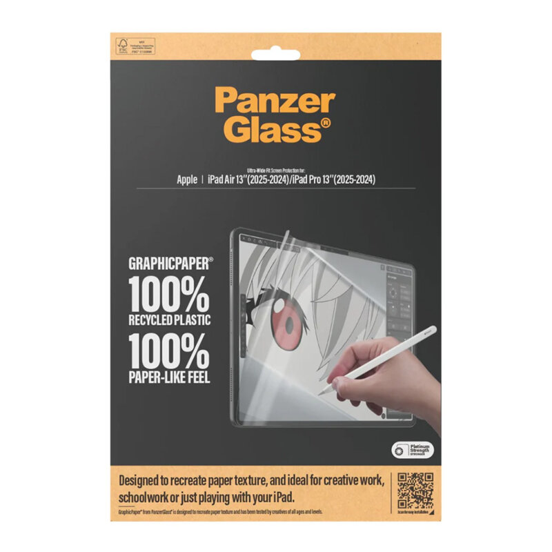 Folie iPad Air 13 (2025) PanzerGlass® Ultra-Wide Fit GraphicPaper®, transparenta