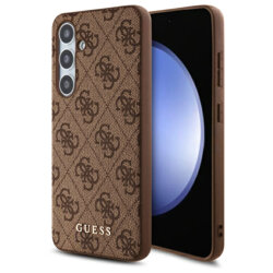 Husa originala Guess Samsung Galaxy S24 FE Hardcase 4G Classic, maro, GUHCS24FEG4GFBR