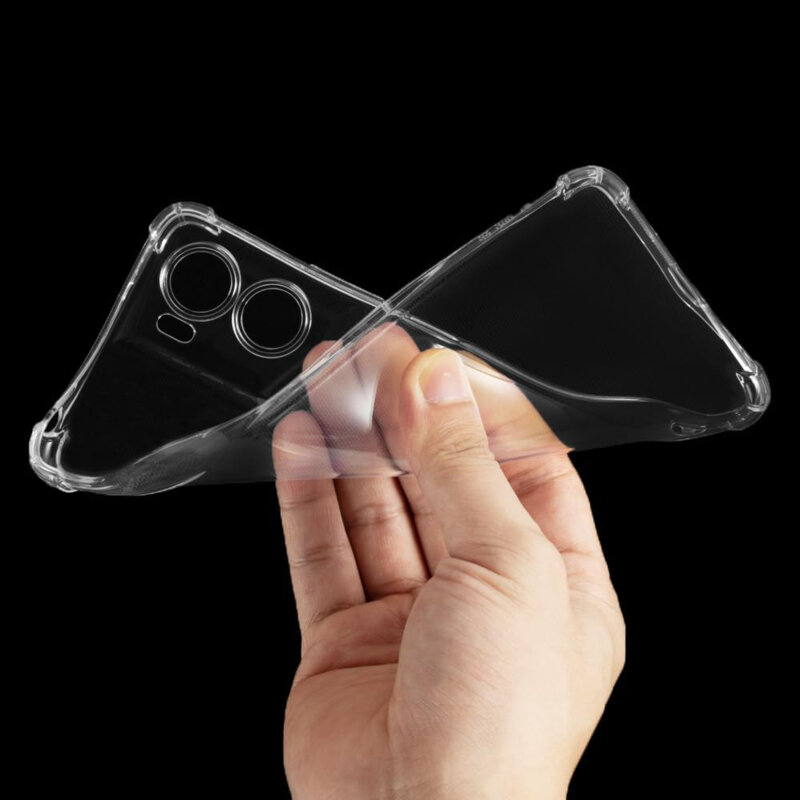 Husa Motorola Moto G06 Techsuit Shockproof Clear Silicone, transparenta