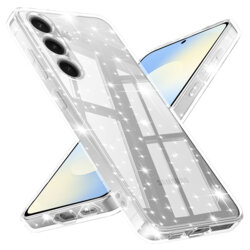 Husa sclipici Samsung Galaxy S25 FE Techsuit SparkleSkin, transparenta