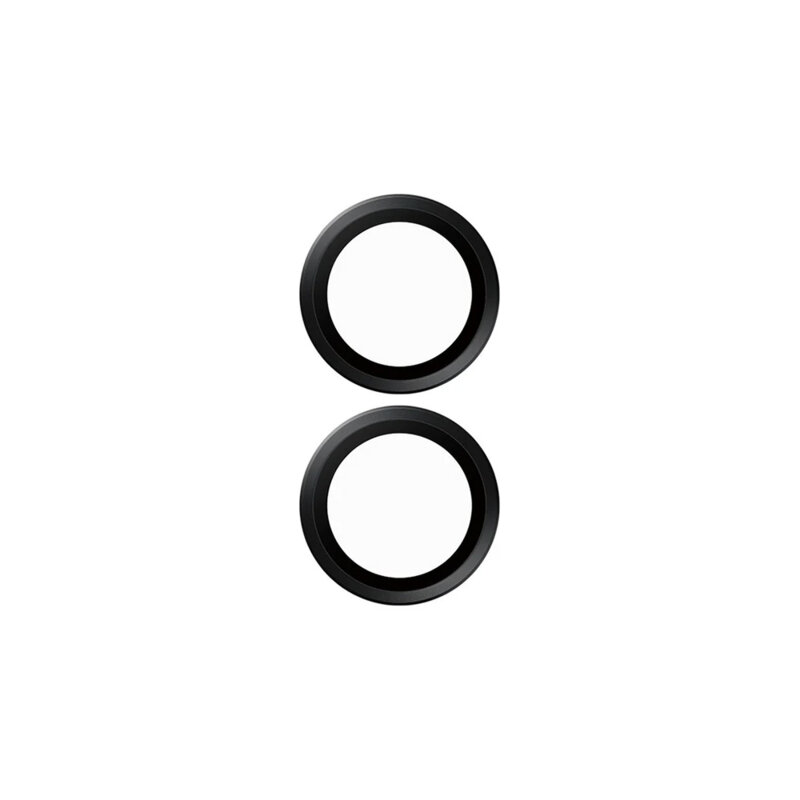 Folie iPhone 16 pentru lentile camera PanzerGlass® Hoops® Series, negru