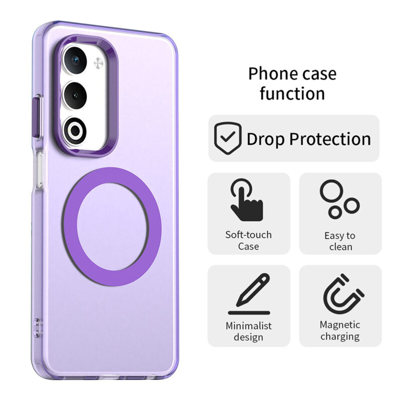 Husa Oppo A5 5G Techsuit CandyCase MagSafe, mov