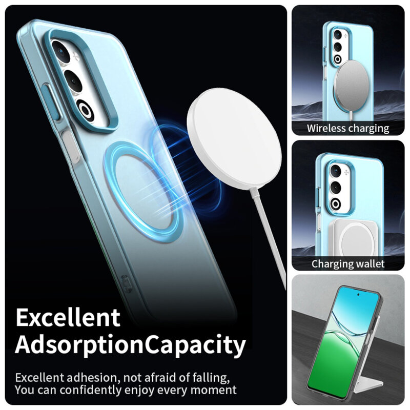 Husa Oppo A5 5G Techsuit CandyCase MagSafe, albastru