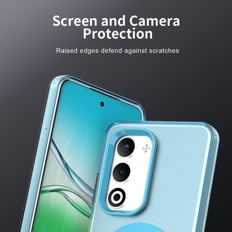 Husa Oppo A5 5G Techsuit CandyCase MagSafe, albastru