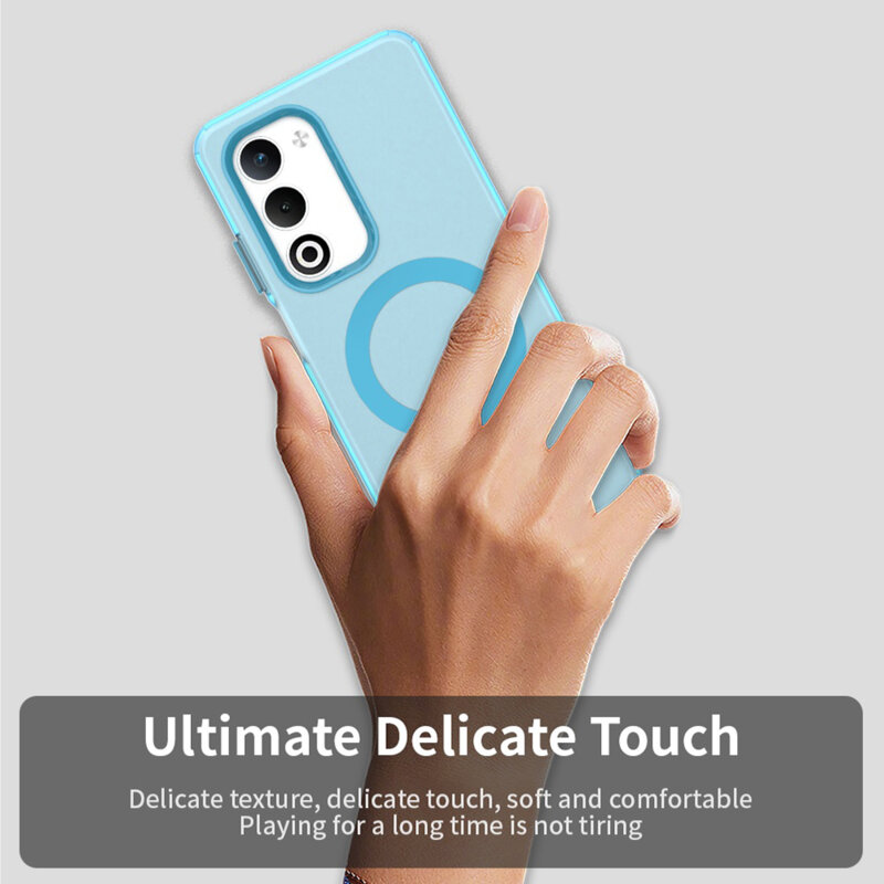 Husa Oppo A5 5G Techsuit CandyCase MagSafe, albastru