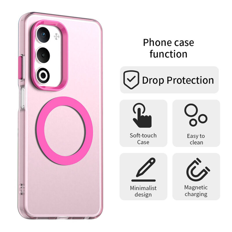 Husa Oppo A5 5G Techsuit CandyCase MagSafe, roz