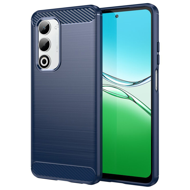 Husa Oppo A5 5G Techsuit Carbon Silicone, albastru