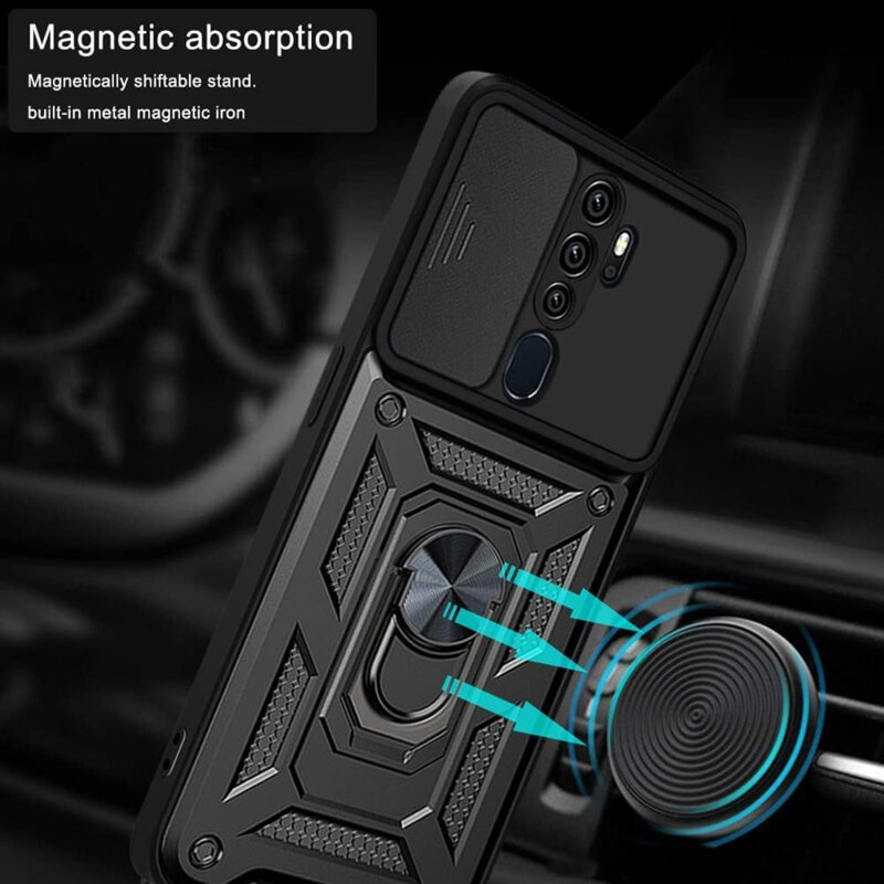 Husa Oppo A5 5G protectie camera Techsuit CamShield Series, negru