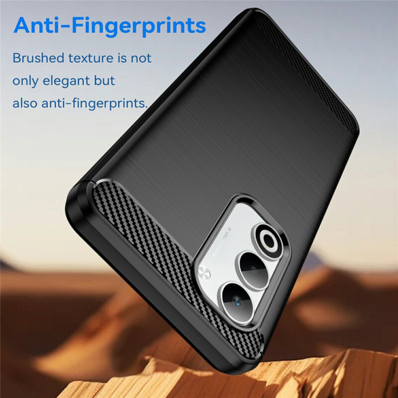 Husa Oppo A5 5G Techsuit Carbon Silicone, negru