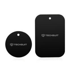 [Set 2x] Placuta metalica pentru suport magnetic telefon Techsuit MP03, negru