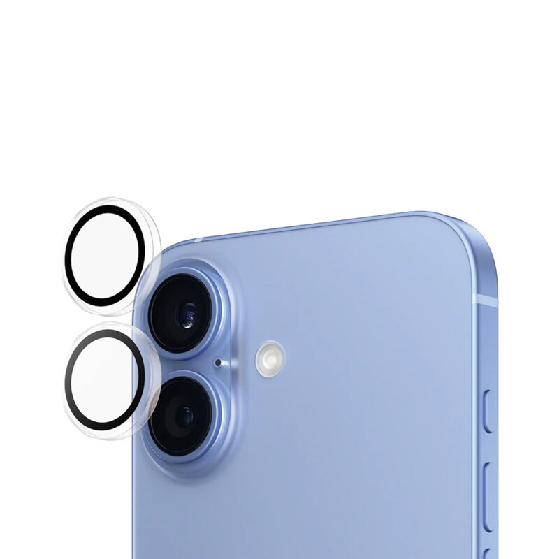 Folie iPhone 16 pentru lentile camera PanzerGlass® Hoops® Series, transparenta