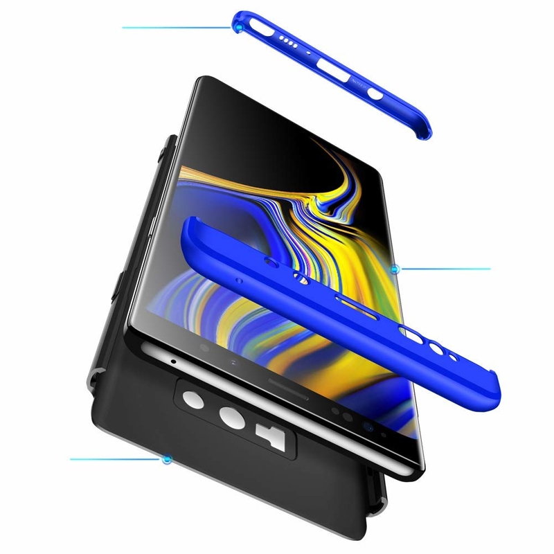 Husa Samsung Galaxy Note 9 GKK 360 Full Cover Negru-Albastru