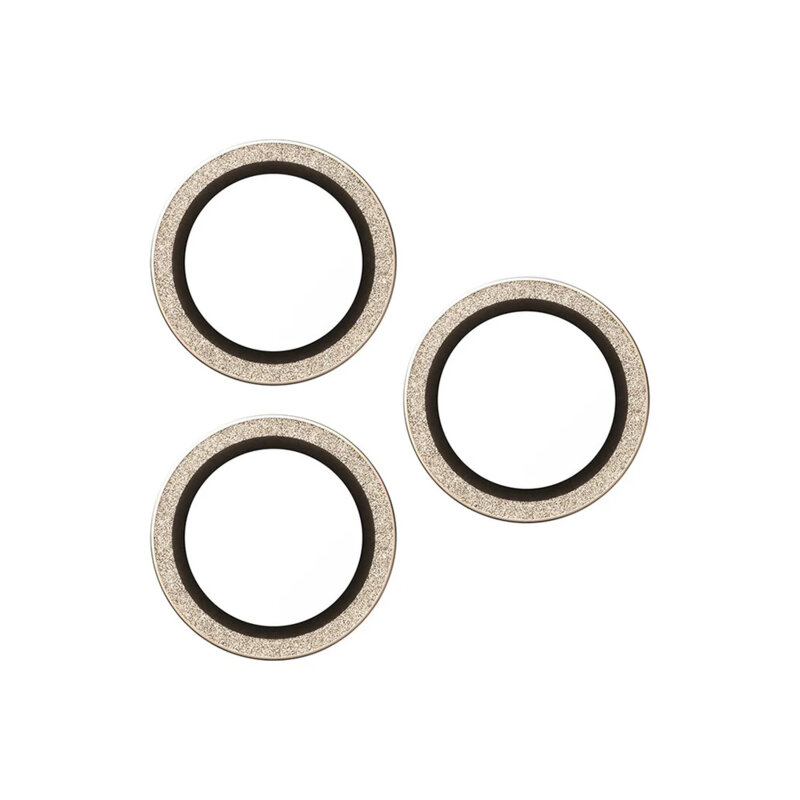Folie iPhone 16 Pro pentru lentile camera PanzerGlass® Hoops® Series, auriu