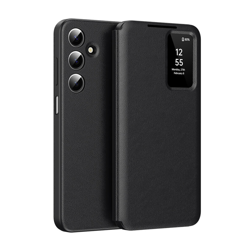 Husa tip carte Samsung Galaxy A17 5G SmartView Series, negru