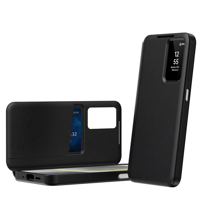 Husa tip carte Samsung Galaxy A17 5G SmartView Series, negru