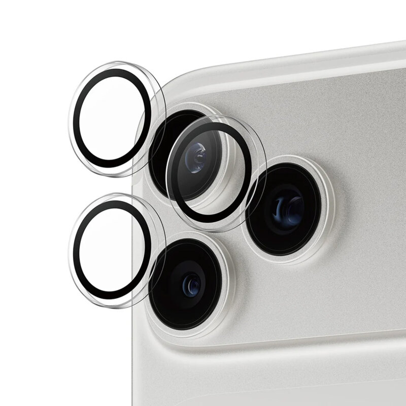 Folie iPhone 17 Pro pentru lentile camera PanzerGlass® Hoops® Series, transparenta