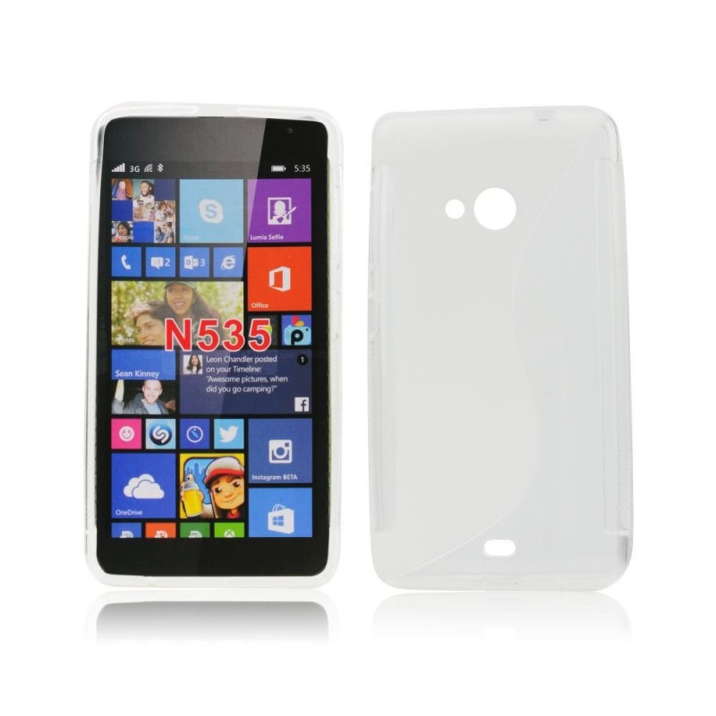 Husa Microsoft Lumia 535 Silicon Gel TPU Alb transparent
