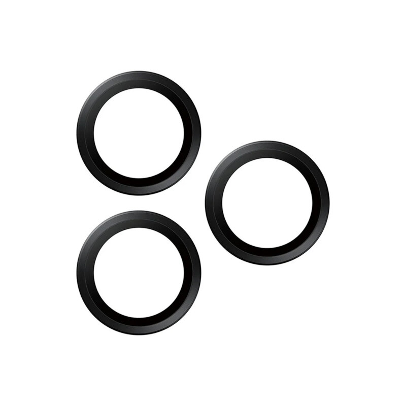 Folie iPhone 16 Pro pentru lentile camera PanzerGlass® Hoops® Series, negru