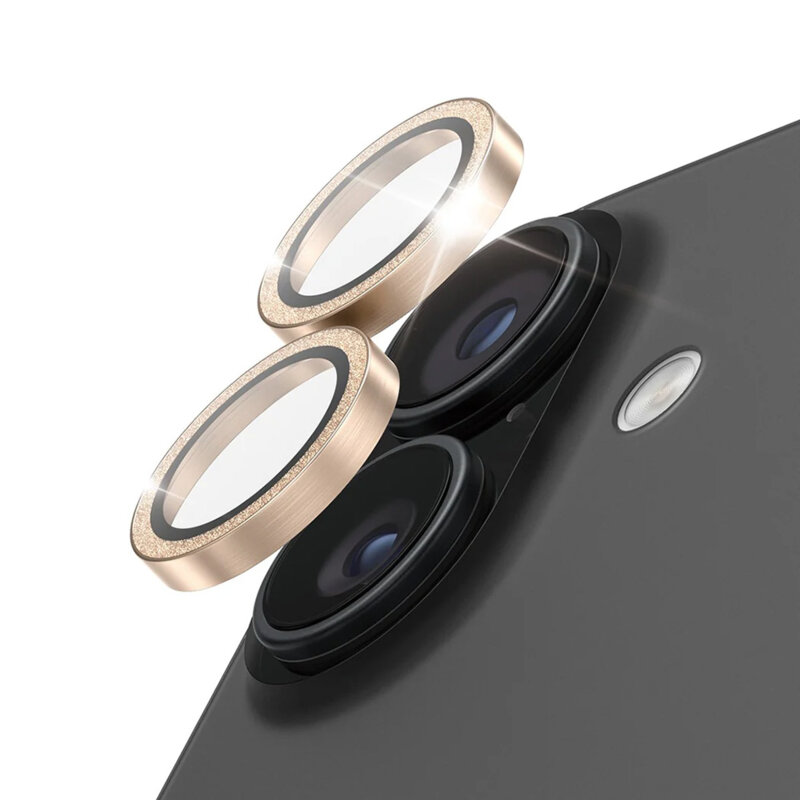 Folie iPhone 17 pentru lentile camera PanzerGlass® Hoops® Series, auriu