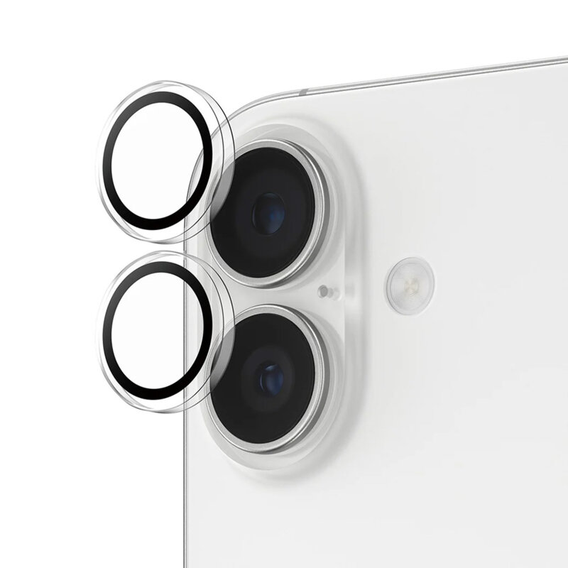 Folie iPhone 16 Plus pentru lentile camera PanzerGlass® Hoops® Series, transparenta