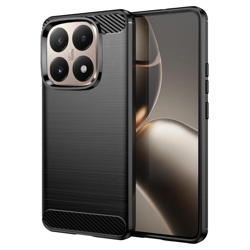 Husa Xiaomi 15T Techsuit Carbon Silicone, negru