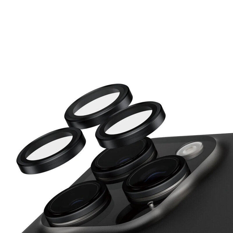 Folie iPhone 16 Pro pentru lentile camera SAFE. by PanzerGlass®, negru