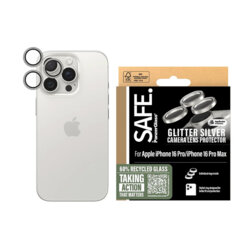 Folie iPhone 16 Pro pentru lentile camera SAFE. by PanzerGlass®, argintiu