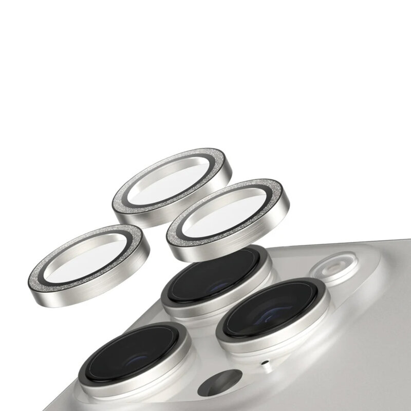 Folie iPhone 16 Pro pentru lentile camera SAFE. by PanzerGlass®, argintiu