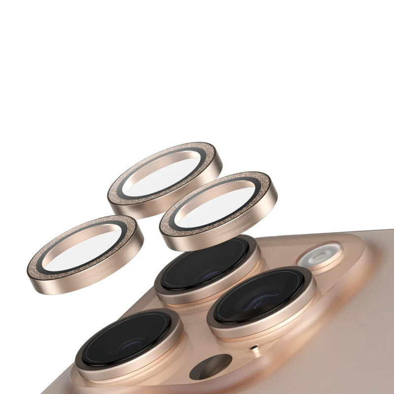 Folie iPhone 16 Pro Max pentru lentile camera SAFE. by PanzerGlass®, auriu